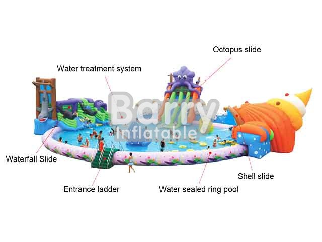 Mobile Octopus And Shell Inflatable Amusement Park Games For Sale BY-AWP-038